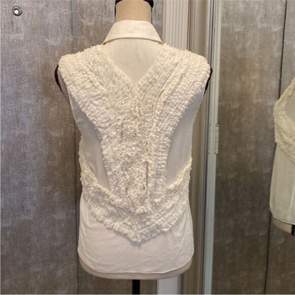 Jason Wu Elegant Cream Sleeveless silk Top, US2 - Picture 4 of 9